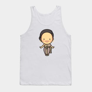 Cute Traditional Thai Woman Cartoon Tank Top